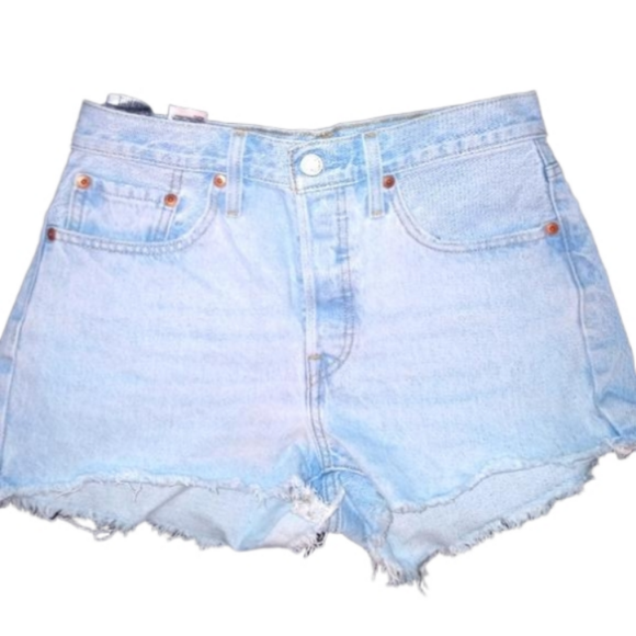 Levi's Pants - Levis factory distressed denim shorts size 27 euc